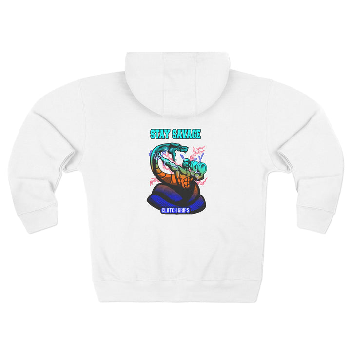 MAC VS SNAKE BLUE ORANGE  AQUA /STAY SAVAGE ZIP UP