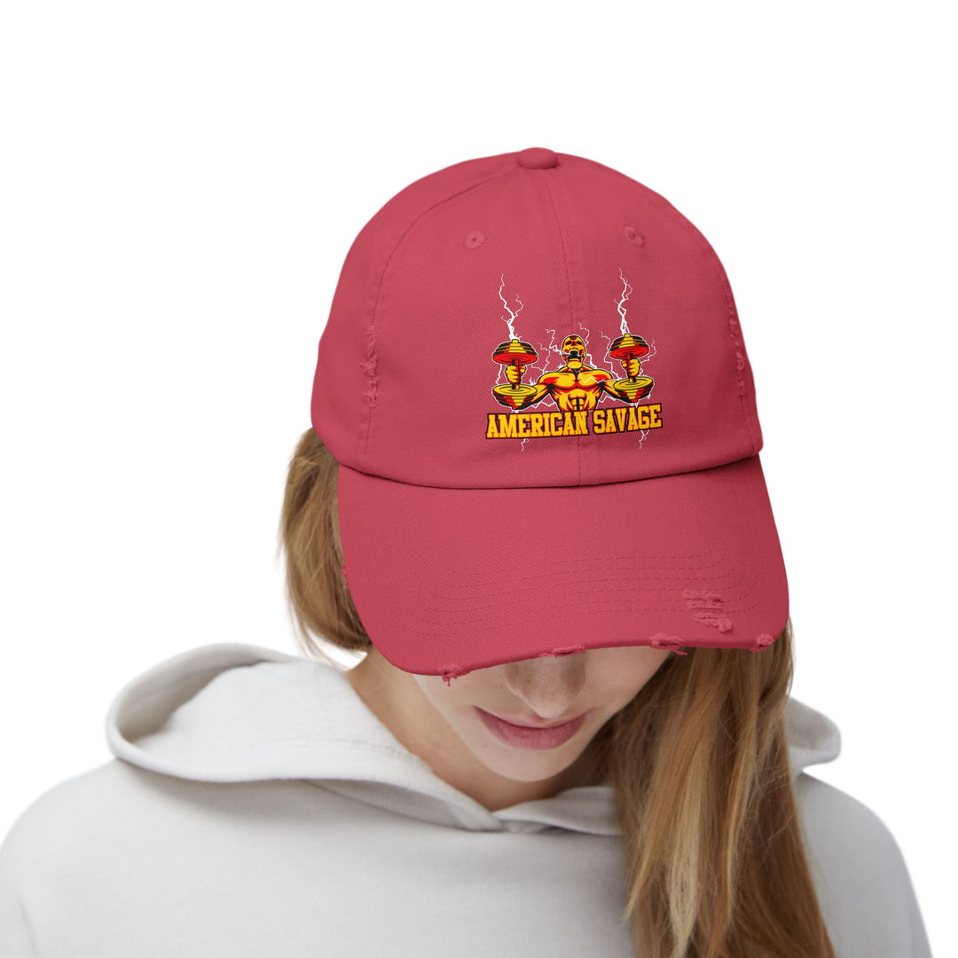 RIDE THE LIGHTNING GOLD RED/AMERICAN SAVAGE CAP