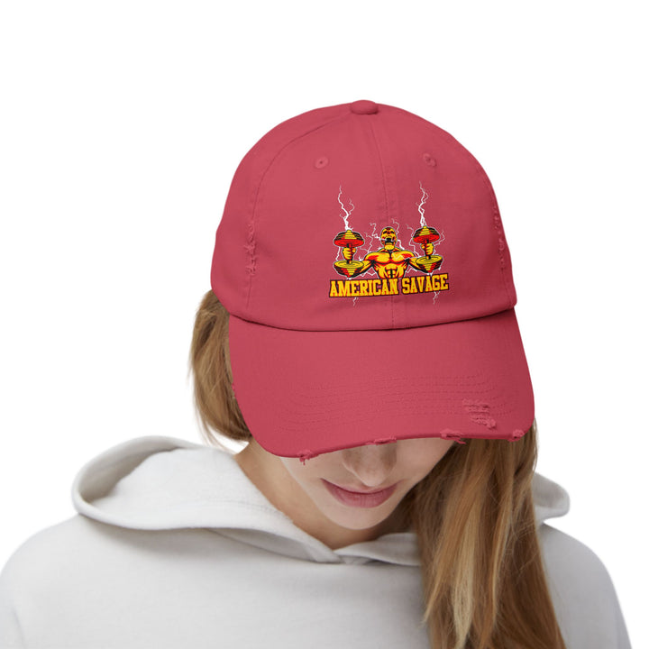 RIDE THE LIGHTNING GOLD RED/AMERICAN SAVAGE CAP