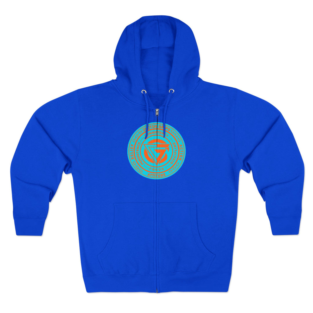 CG BIG MAC CHIEF AQUA ORANGE/VICTORY OR DEATH ZIP UP