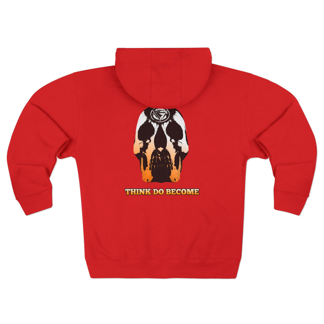 CG SKULL ORANGE WHITE FADE  /THINK DO BECOME ZIP UP