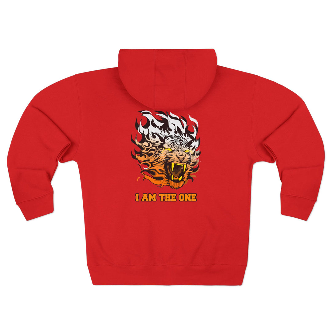 CG TIGER FLAME  ORANGE WHITE FADE /I AM THE ONE ZIP UP