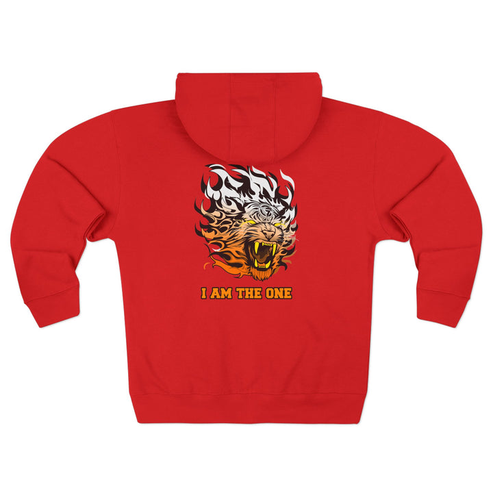 CG TIGER FLAME  ORANGE WHITE FADE /I AM THE ONE ZIP UP