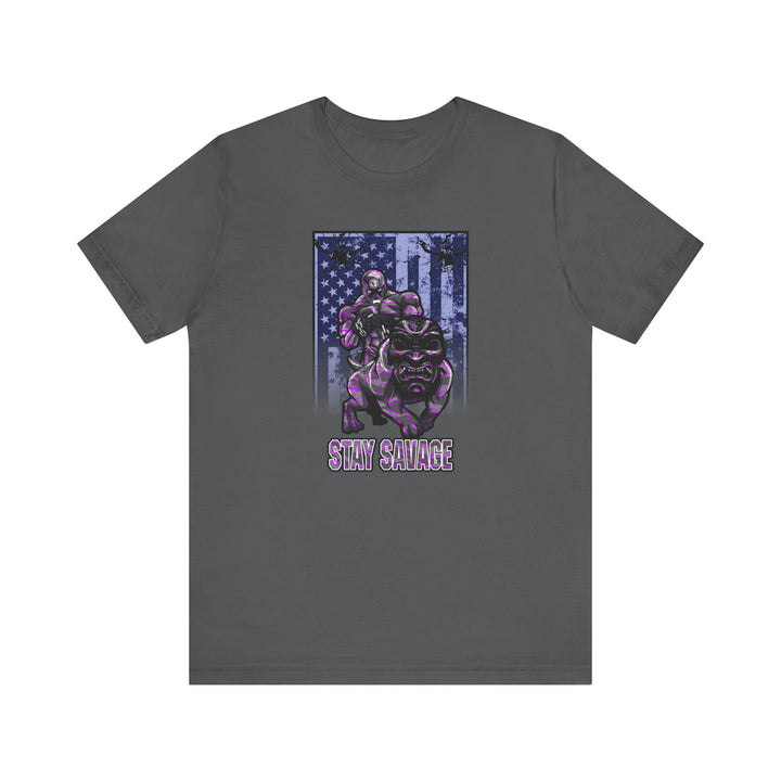 ANGRY DOG FLAG PURPLE GREY CAMO/STAY SAVAGE