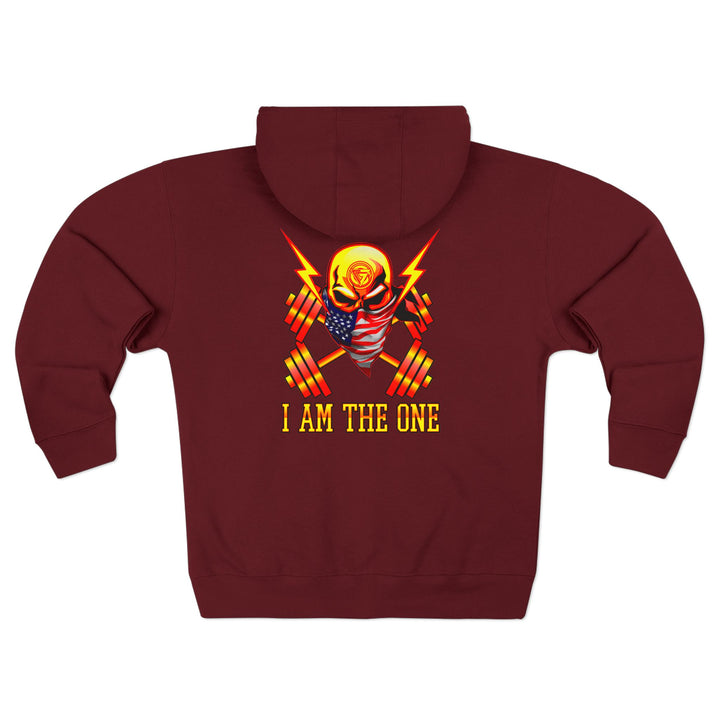 CG SKULL BANDIT ORANGE GOLD RED /I AM THE ONE ZIP UP