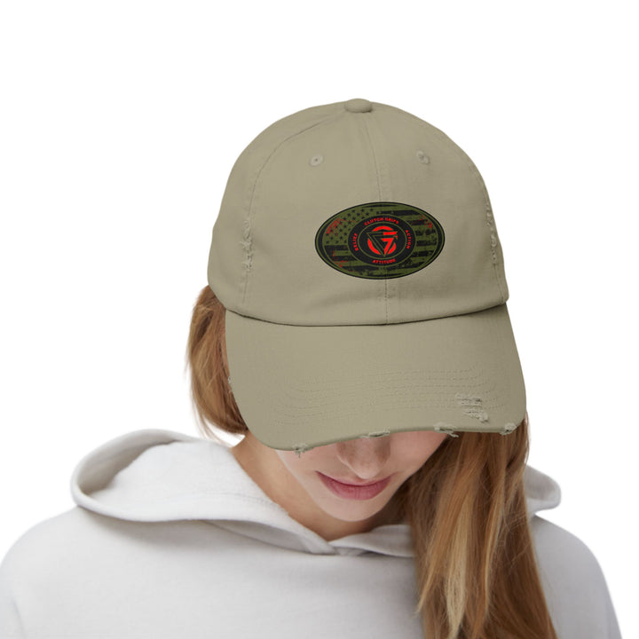 OD GREEN MILTARY BLOODY DISTRESSED TRIBUTE CAP