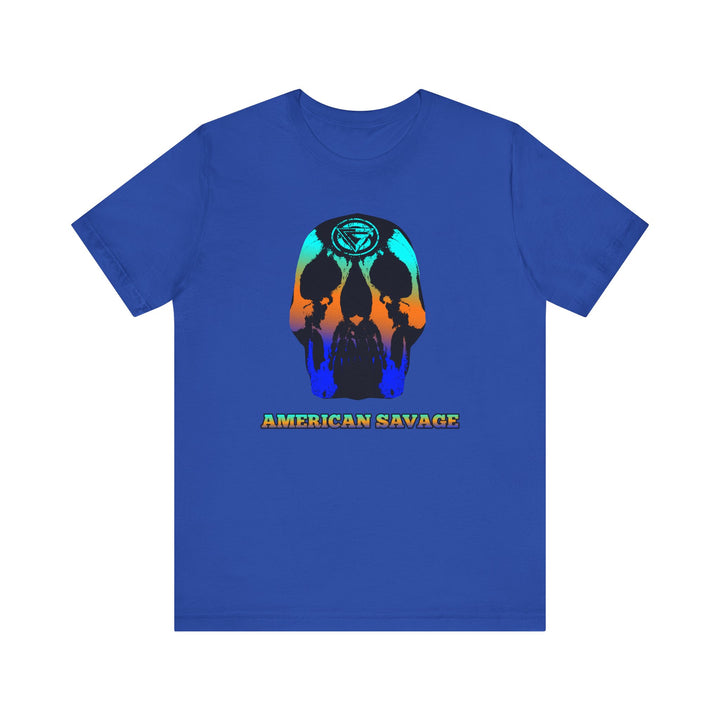 SKULLATOR BLUE ORANGE AQUA  /AMERICAN SAVAGE
