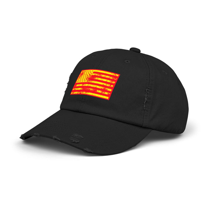 BATTLE HARDENED BLOOD RED & GOLD AMERICAN FREEDOM FLAG CAP