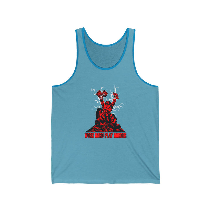 CG CONFIDENT MAN  RED/WORK HARD PLAY HARDER