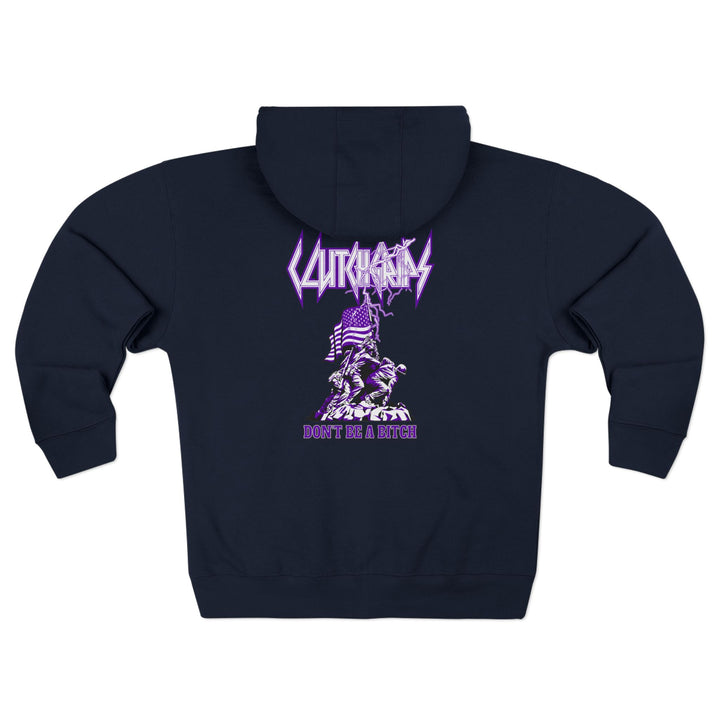 CG PATRIOT WARRIOR PURPLE WHITE /DONT BE A BITCH ZIP UP