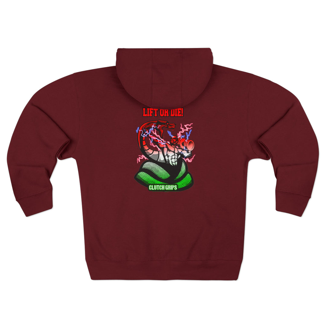 MAC VS SNAKE RED WHITE GREEN FADE /LIFT OR DIE ZIP UP