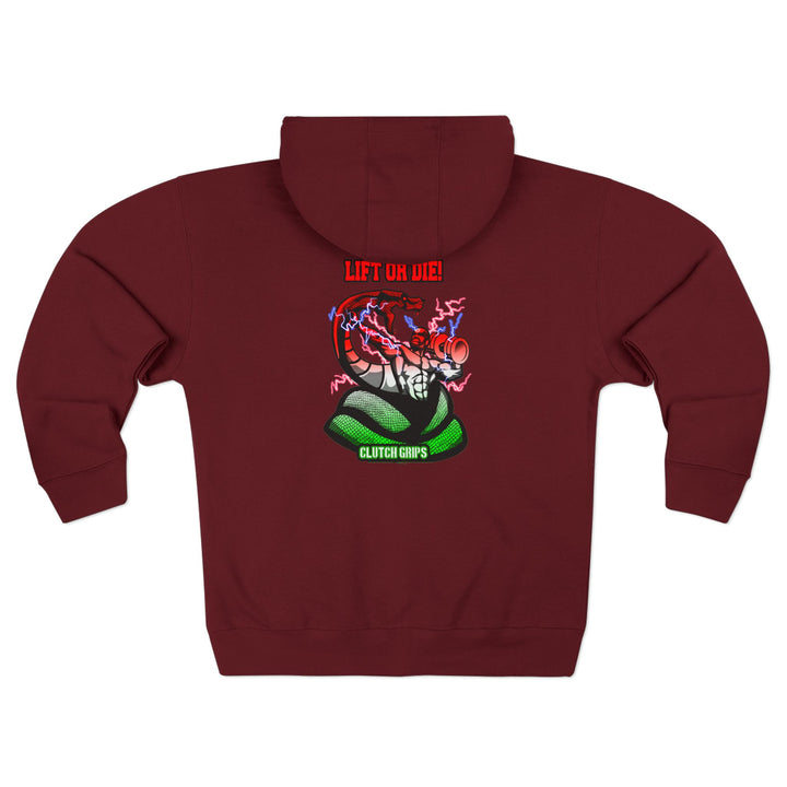 MAC VS SNAKE RED WHITE GREEN FADE /LIFT OR DIE ZIP UP