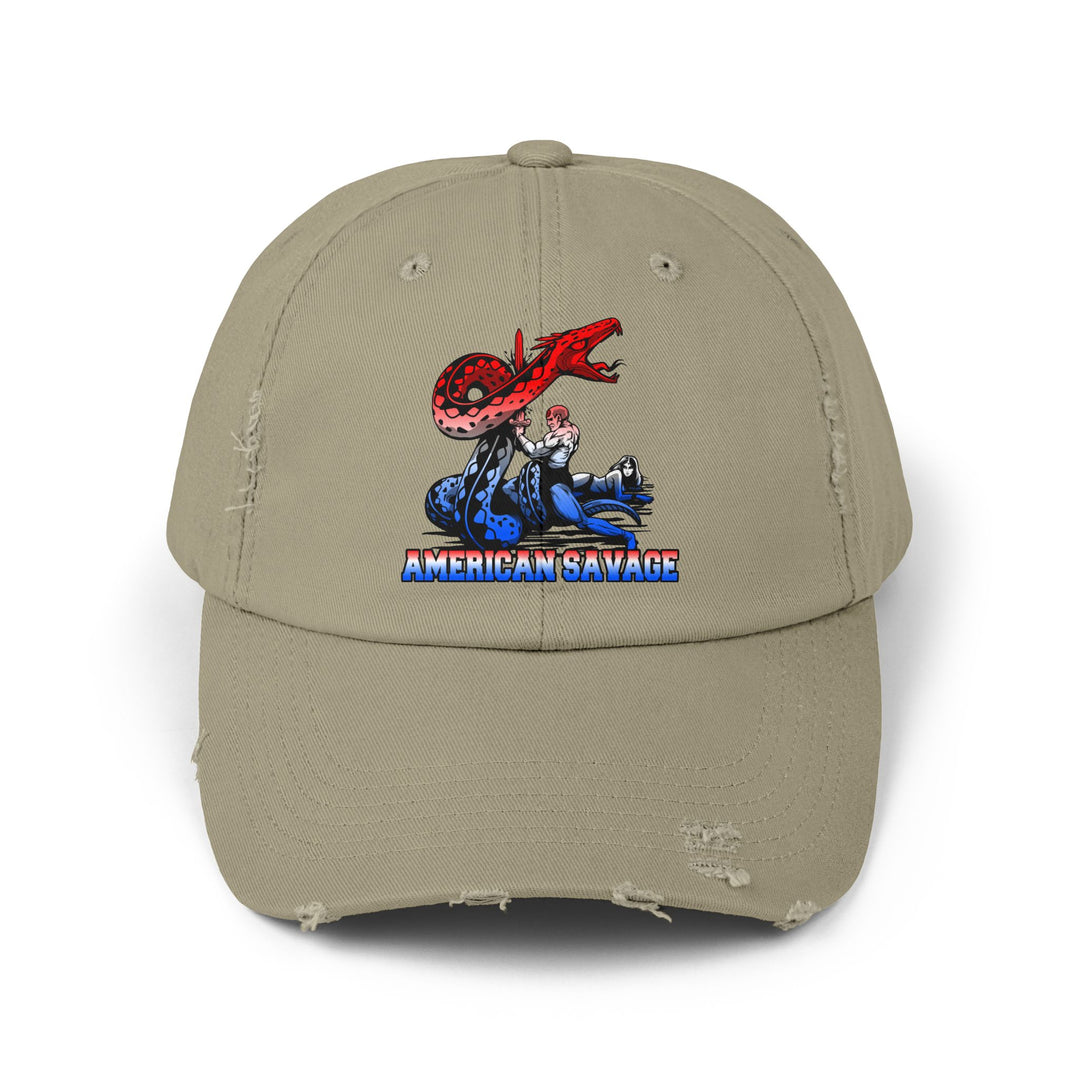 SERPENT SLAYER RED WHITE BLUE FADE/AMERICAN SAVAGE CAP