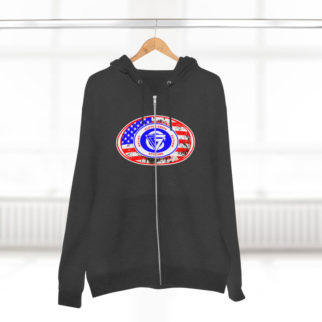 AMERICAN WARRIOR TRIBUTE  RED WHITE BLUE/AMERICAN SAVAGE ZIP UP