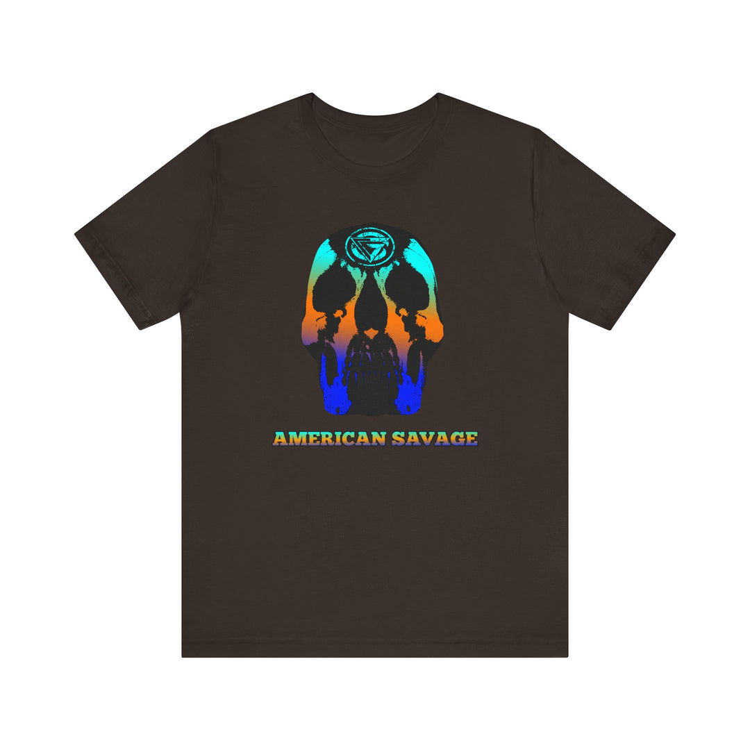 SKULLATOR BLUE ORANGE AQUA  /AMERICAN SAVAGE