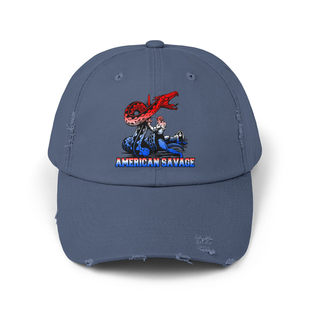 SERPENT SLAYER RED WHITE BLUE FADE/AMERICAN SAVAGE CAP