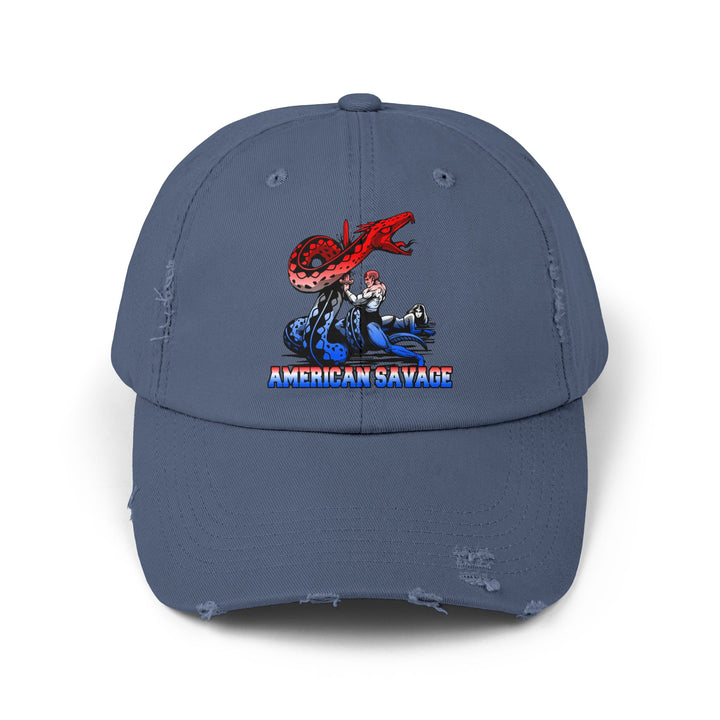 SERPENT SLAYER RED WHITE BLUE FADE/AMERICAN SAVAGE CAP
