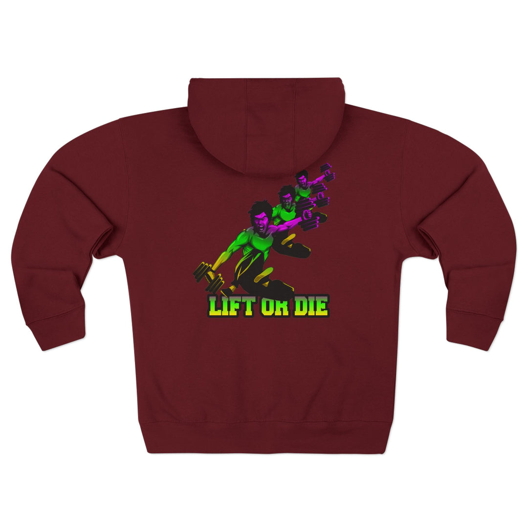 CG LIFT KICK YELLOW GREEN PURPLE FADE/LIFT OR DIE ZIP UP