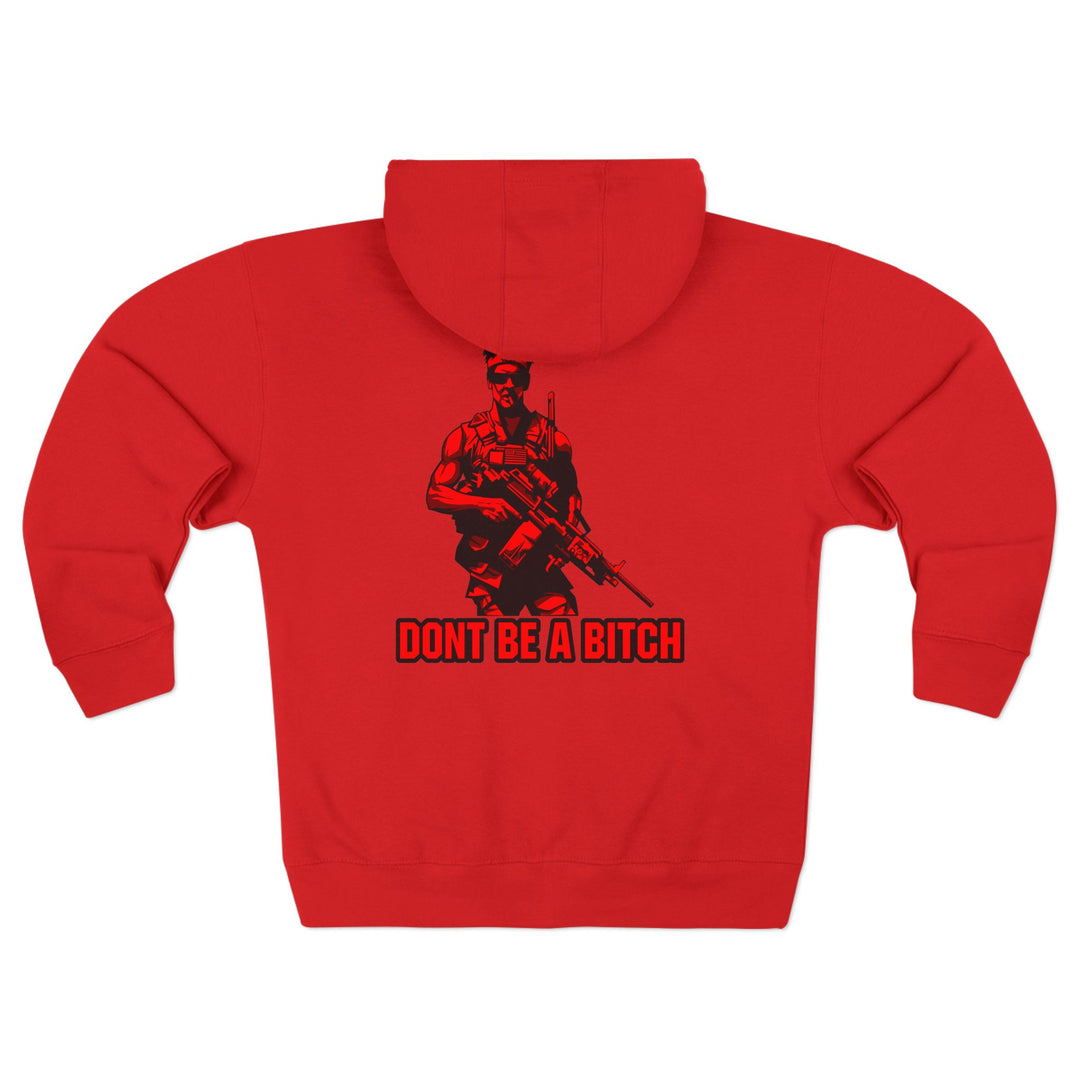 CG  NAVY SEAL TRIBUTE  RIP RED BLACK /DONT BE A BITCH ZIP UP