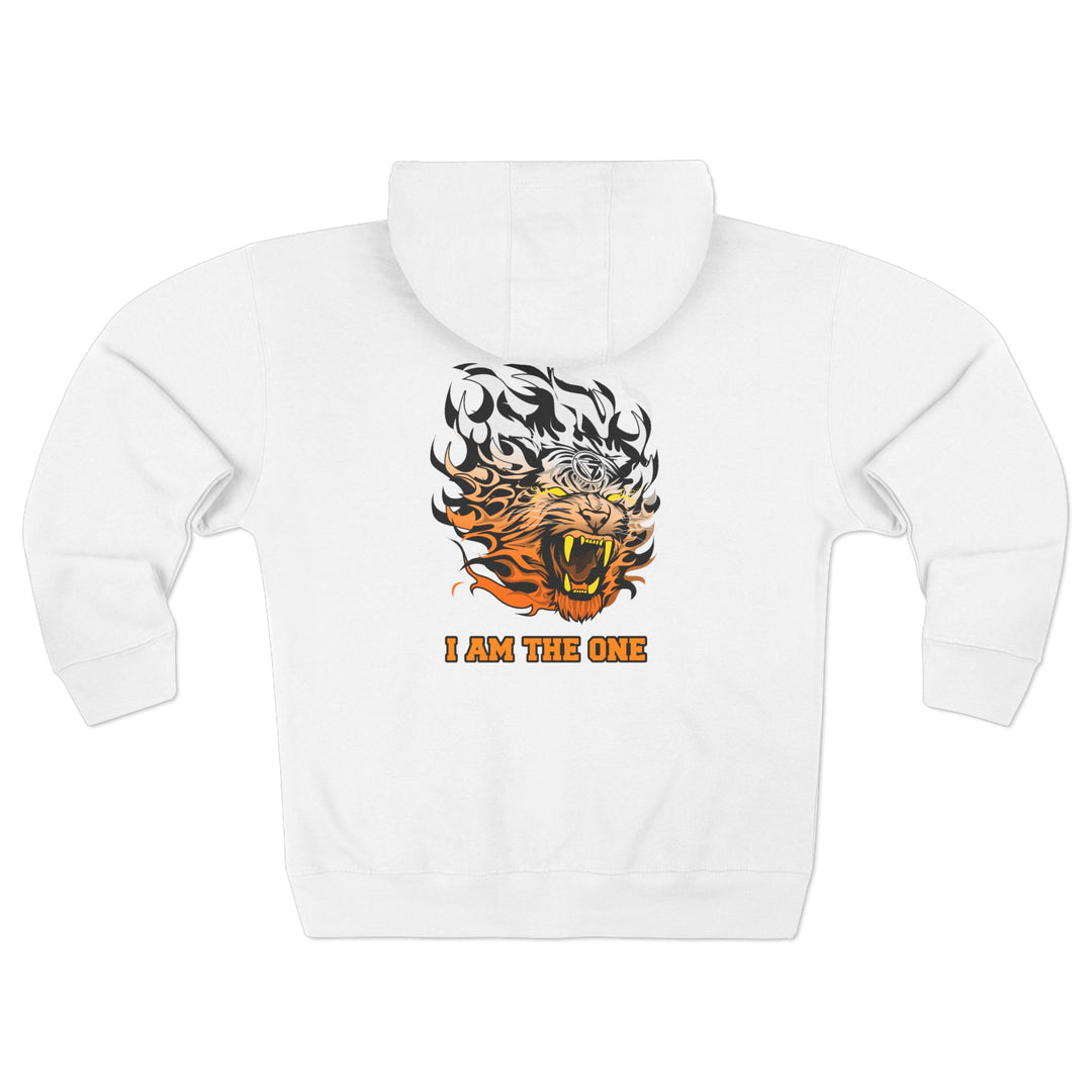 CG TIGER FLAME  ORANGE WHITE FADE /I AM THE ONE ZIP UP