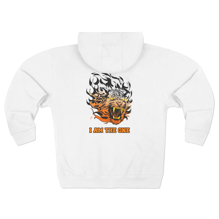 CG TIGER FLAME  ORANGE WHITE FADE /I AM THE ONE ZIP UP