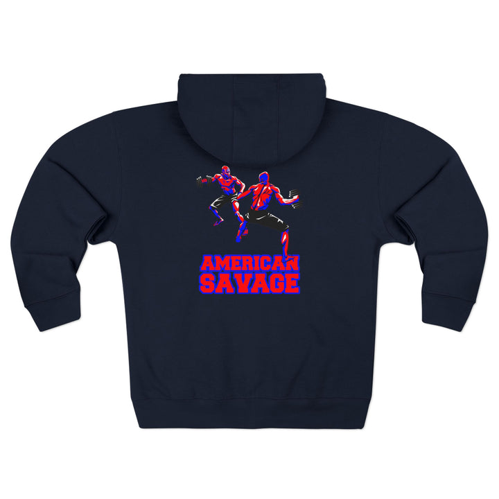 CG STAND OFF RED BLUE /AMERICAN SAVAGE ZIP UP