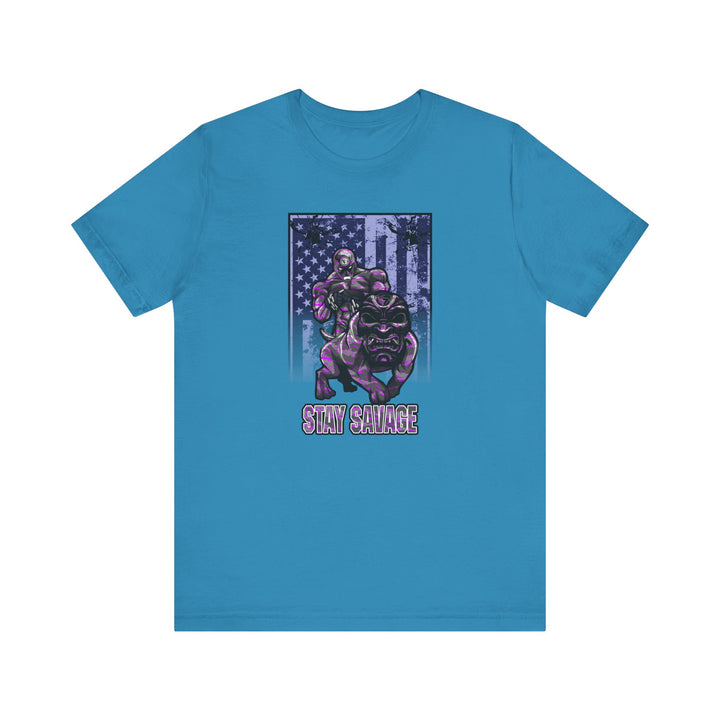 ANGRY DOG FLAG PURPLE GREY CAMO/STAY SAVAGE