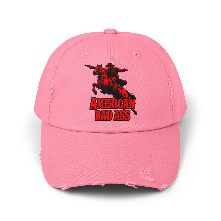 COWBOY OUTLAW RED/AMERICAN BADASS CAP