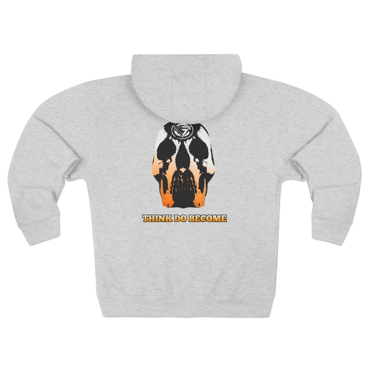 CG SKULL ORANGE WHITE FADE  /THINK DO BECOME ZIP UP