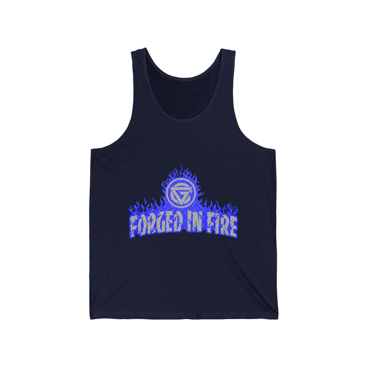 FORGED IN FIRE BLUE DIAMOND PLATE FLAME