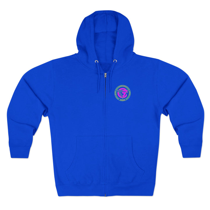 CG TIGER FLAME PURPLE GREEN /FIGHT FOR IT ZIP JACKET