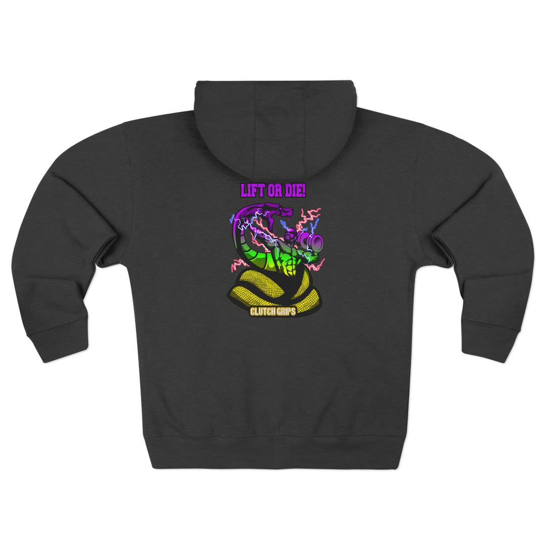 MAC VS SNAKE YELLOW GREEN PURPLE FADE /LIFT OR DIE ZIP UP