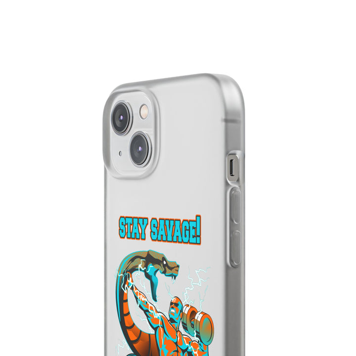 MAC VS SNAKE MIAMI COLORS AQUA ORANGE PHONE CASE /STAY SAVAGE