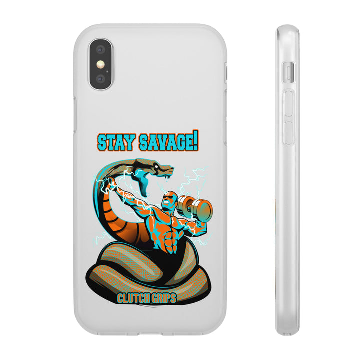 MAC VS SNAKE MIAMI COLORS AQUA ORANGE PHONE CASE /STAY SAVAGE