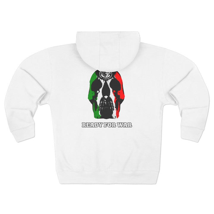 CG SKULL RED WHITE GREEN /READY FOR WAR ZIP UP
