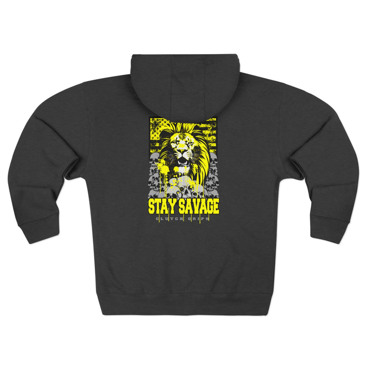 LIONHEART YELLOW BLACK /STAY SAVAGE ZIP UP
