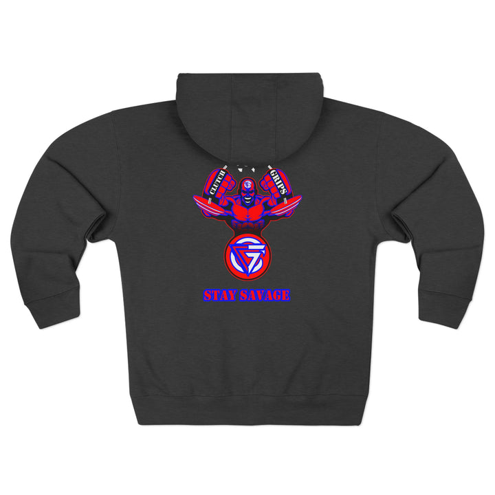 MAC SNAP RED BLUE WHITE /STAY SAVAGE ZIP UP