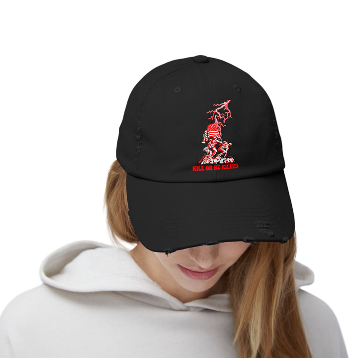 AMERICAN WARRIOR RED WHITE/KILL OR BE KILLED CAP