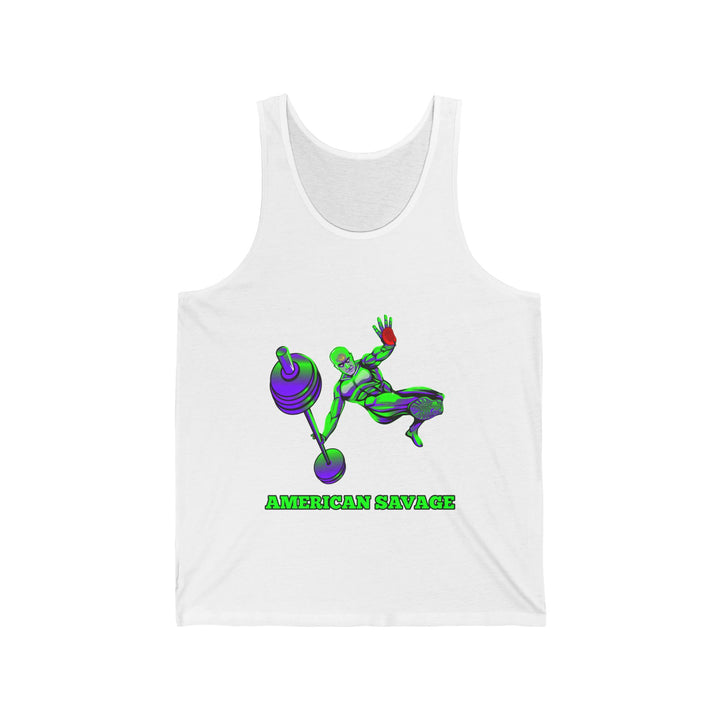 MAC-JUMP PURPLE GREEN TANK/ AMERICAN SAVAGE