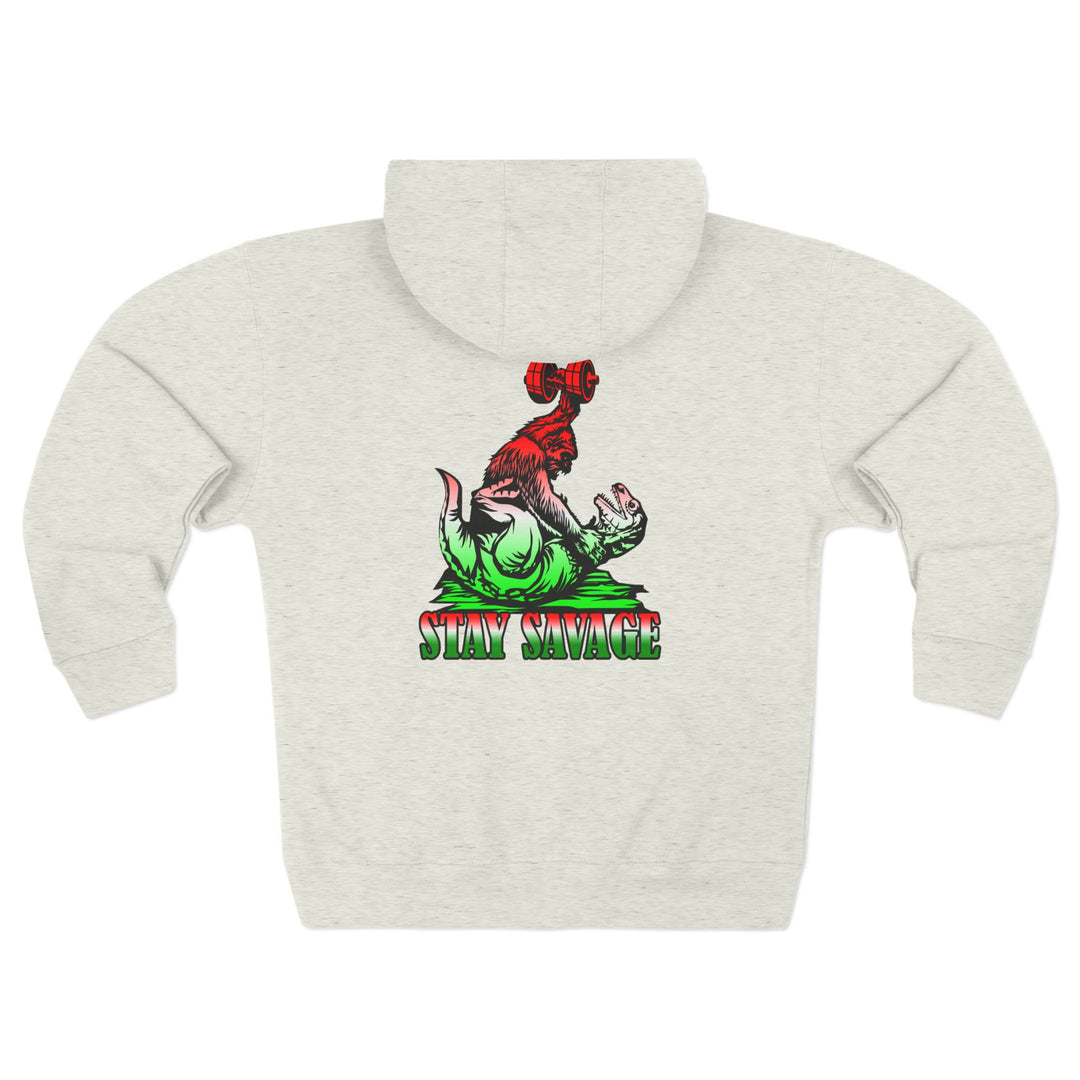 CG APE VS ZILLA RED WHITE GREEN FADE /STAY SAVAGE ZIP UP