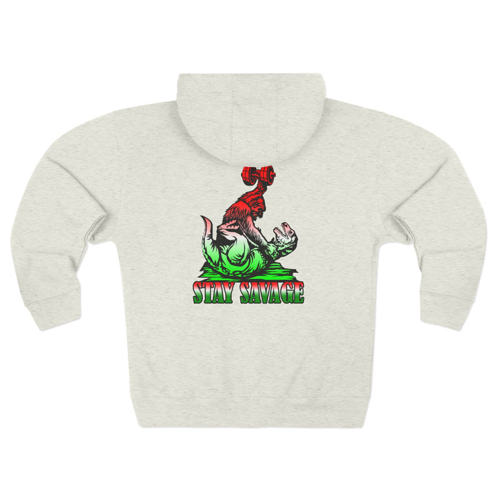 CG APE VS ZILLA RED WHITE GREEN FADE /STAY SAVAGE ZIP UP