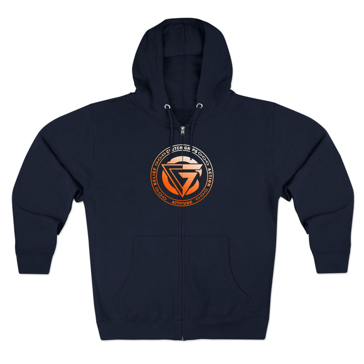 CG APE VS ZILLA ORANGE WHITE FADE /READY FOR WAR ZIP UP