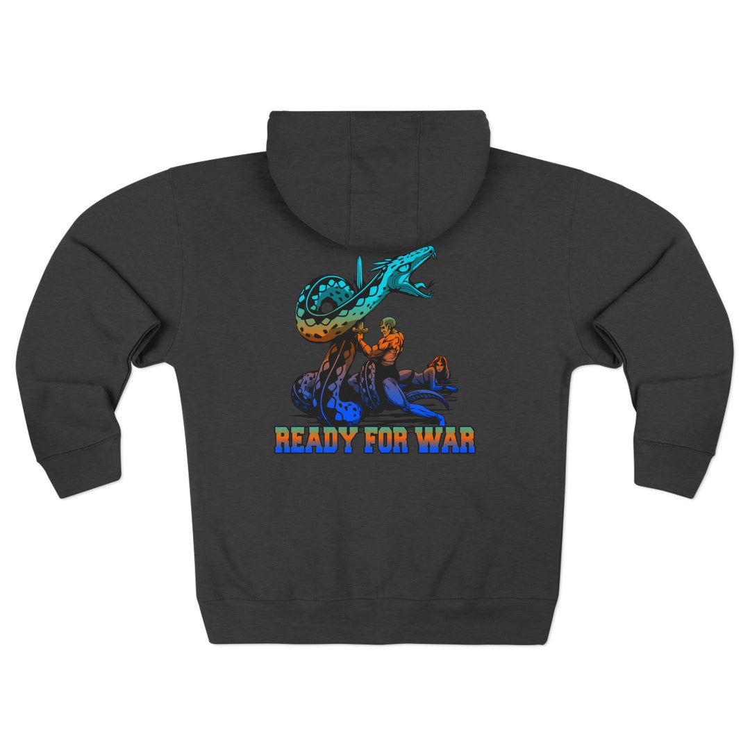 CG SERPENT SLAYER BLUE ORANGE AQUA /READY FOR WAR ZIP UP