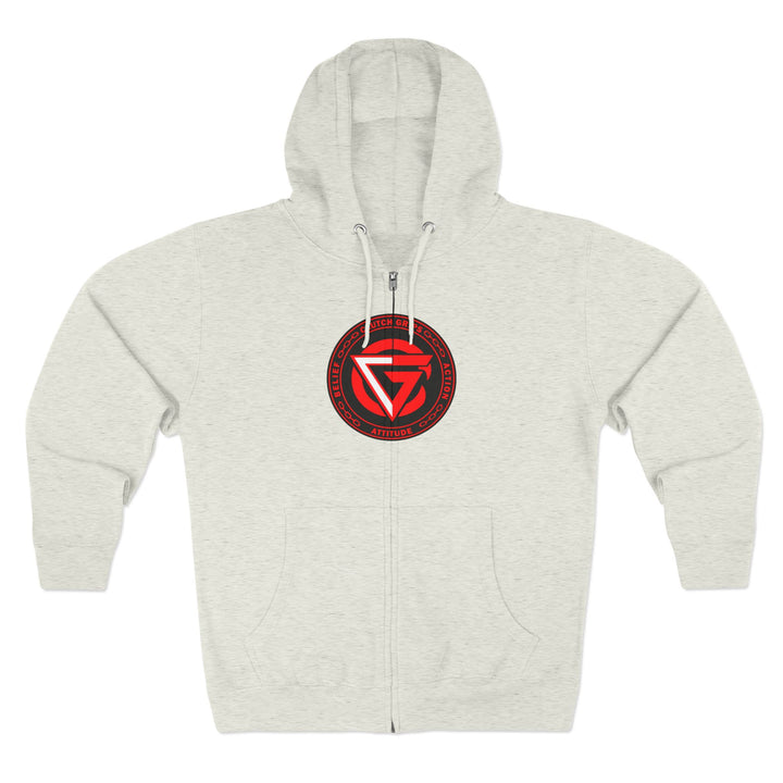 ENTER THE MAC RED BLACK /AMERICAN SAVAGE ZIP UP