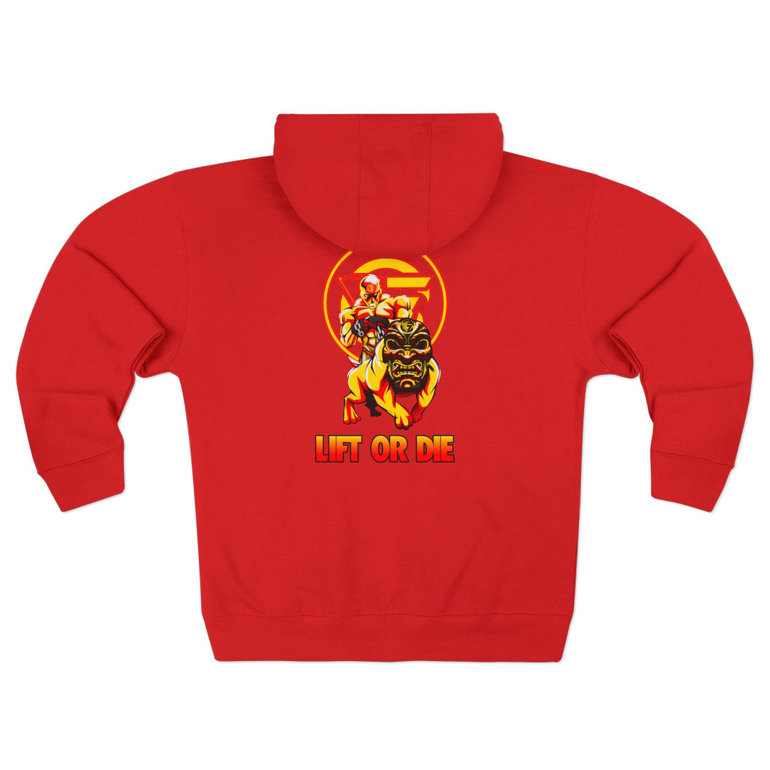 CG ANGRY DOG GOLD RED /LIFT OR DIE ZIP UP