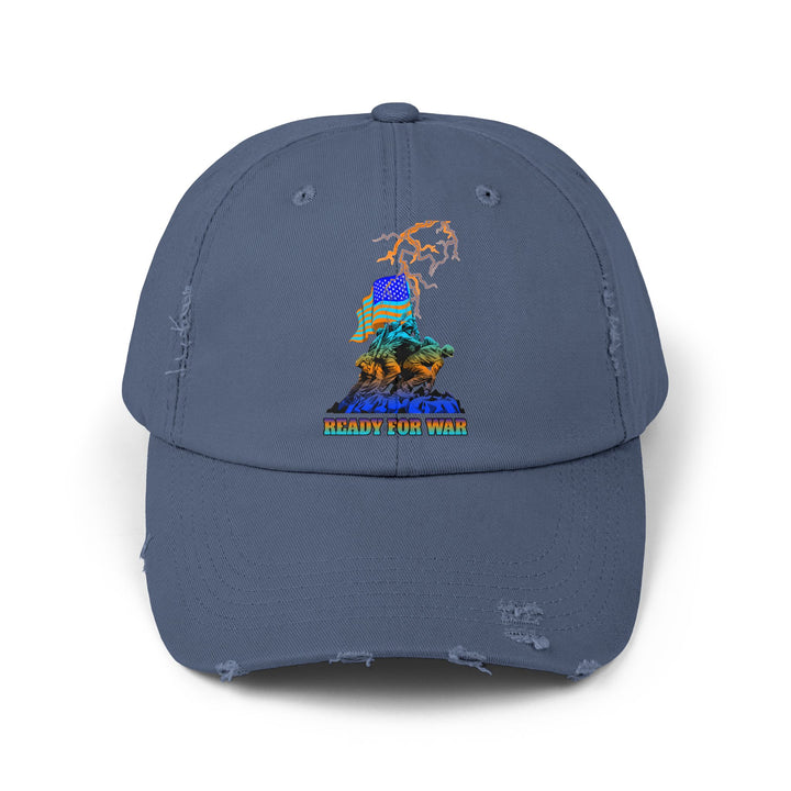 AMERICAN WARRIOR BLUE ORANGE AQUA/READY FOR WAR CAP