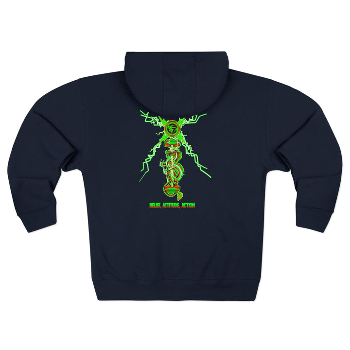 CG DRAGON BELL LIGHTNING ORANGE GREEN/BELEIF ATTITUDE ACTION ZIP UP