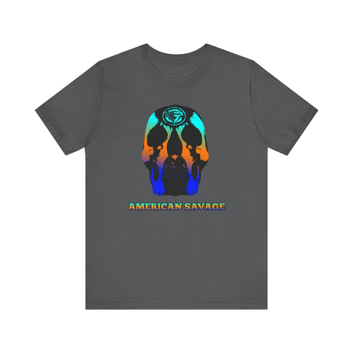 SKULLATOR BLUE ORANGE AQUA  /AMERICAN SAVAGE
