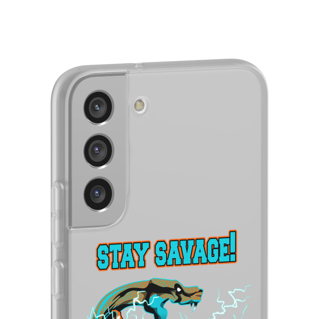 MAC VS SNAKE MIAMI COLORS AQUA ORANGE PHONE CASE /STAY SAVAGE