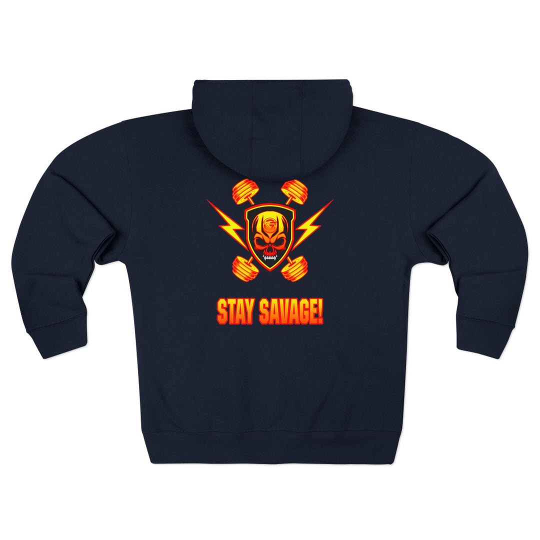 CG DBL SKULL BELL RED GOLD/STAY SAVAGE ZIP UP